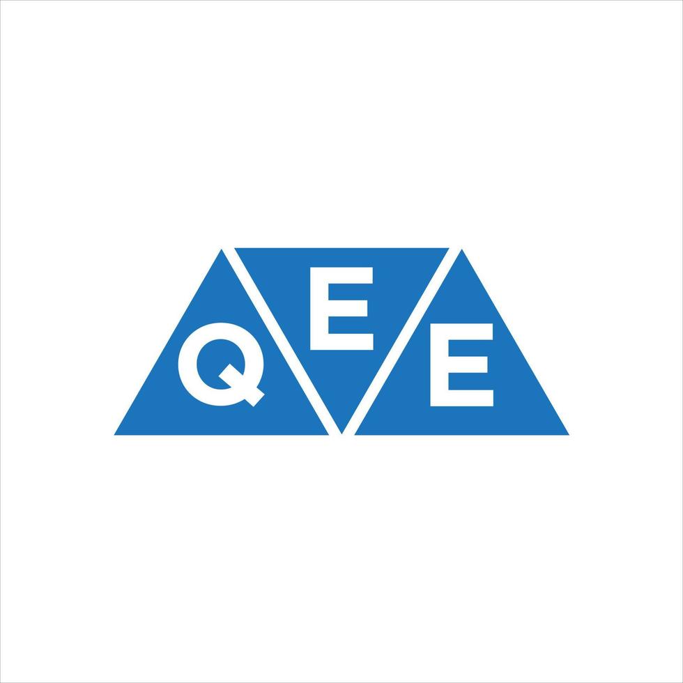 eqe Dreiecksform-Logo-Design auf weißem Hintergrund. eqe kreative Initialen schreiben Logo-Konzept. vektor