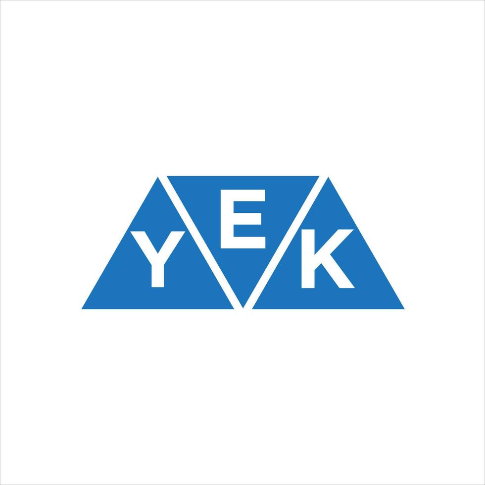 Eyk-Dreiecksform-Logo-Design auf weißem Hintergrund. eyk kreative Initialen schreiben Logo-Konzept. vektor