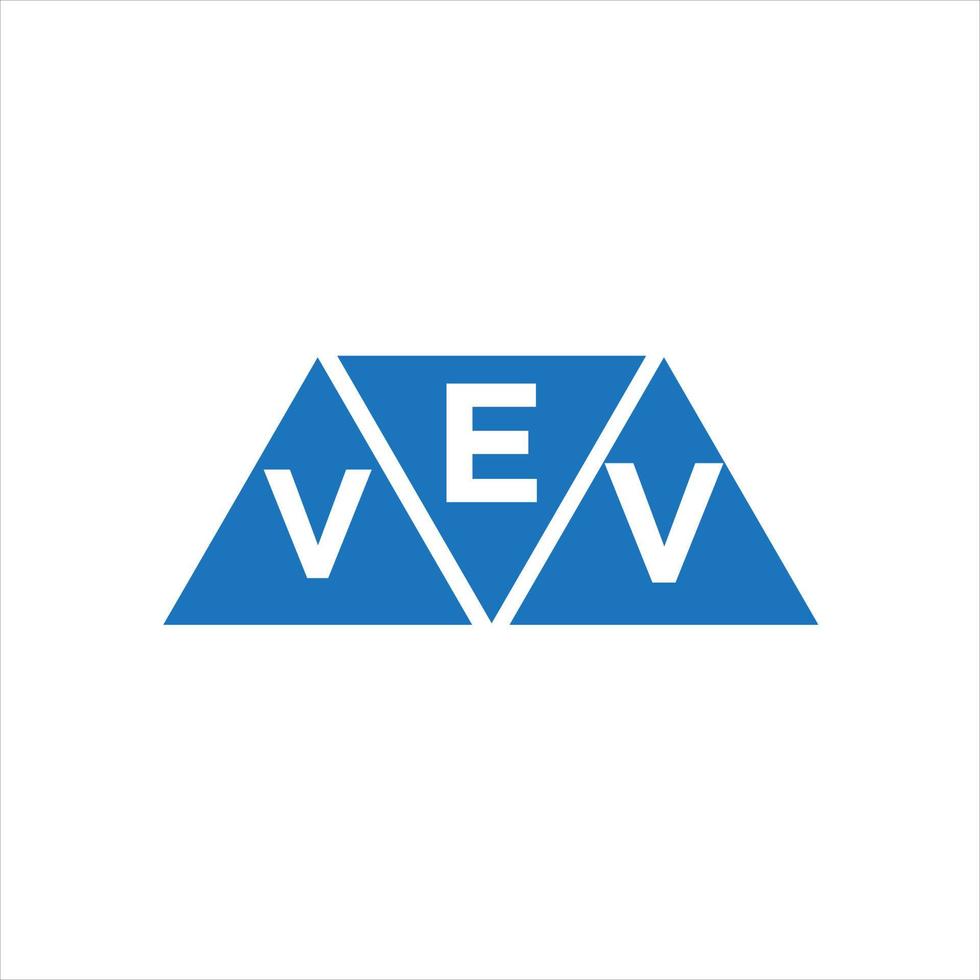 evv-Dreieck-Logo-Design auf weißem Hintergrund. evv kreative Initialen schreiben Logo-Konzept. vektor