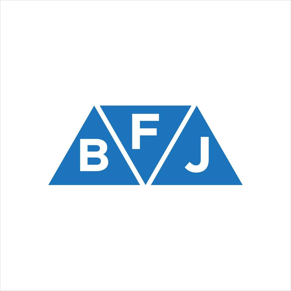 fbj triangel form logotyp design på vit bakgrund. fbj kreativ initialer brev logotyp begrepp. vektor