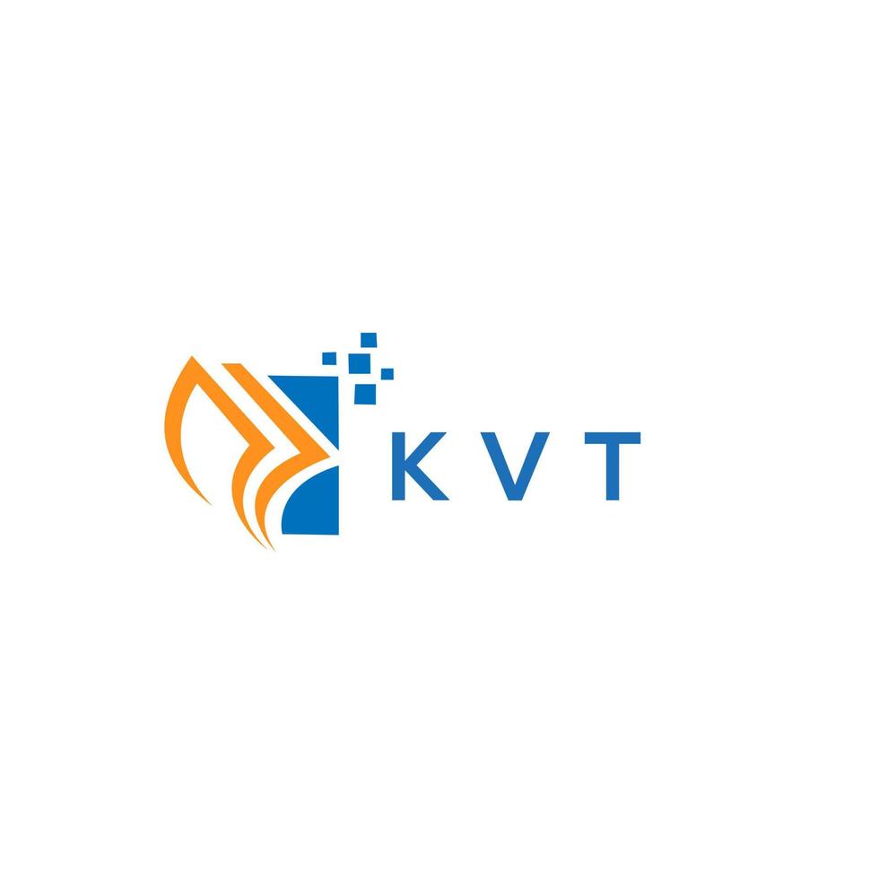 kvt kreditera reparera bokföring logotyp design på vit bakgrund. kvt kreativ initialer tillväxt Graf brev logotyp begrepp. kvt företag finansiera logotyp design. vektor