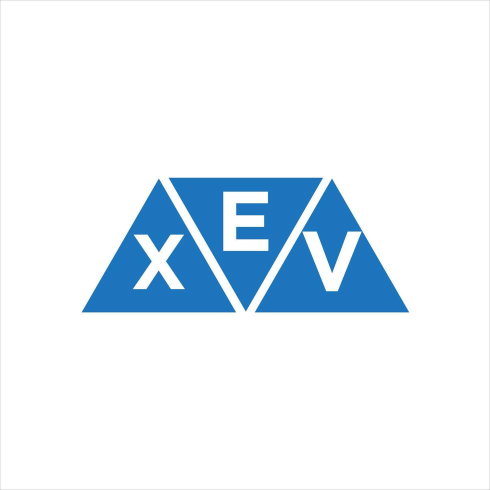 exv triangel form logotyp design på vit bakgrund. exv kreativ initialer brev logotyp begrepp. vektor