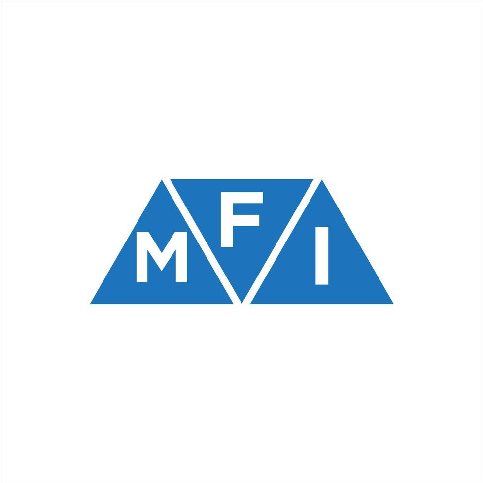 fmi-Dreiecksform-Logo-Design auf weißem Hintergrund. fmi kreatives Initialen-Buchstaben-Logo-Konzept. vektor