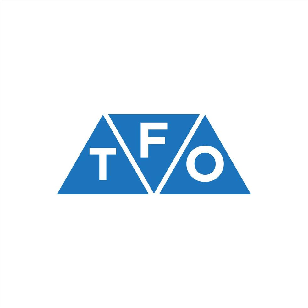 fto-Dreiecksform-Logo-Design auf weißem Hintergrund. fto kreatives Initialen-Buchstaben-Logo-Konzept. vektor