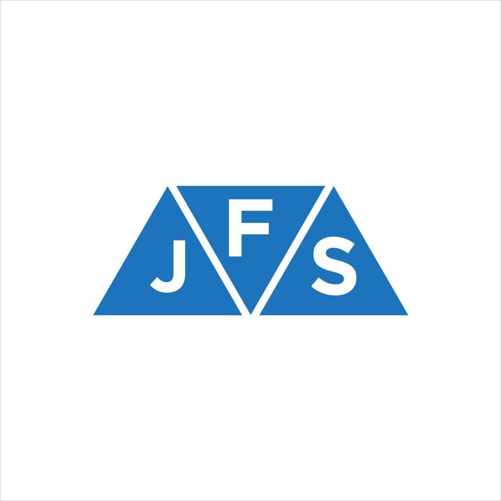 fjs triangel form logotyp design på vit bakgrund. fjs kreativ initialer brev logotyp begrepp. vektor