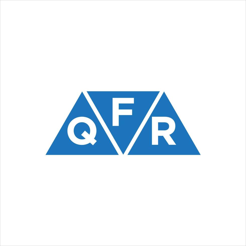 fqr triangel form logotyp design på vit bakgrund. fqr kreativ initialer brev logotyp begrepp. vektor