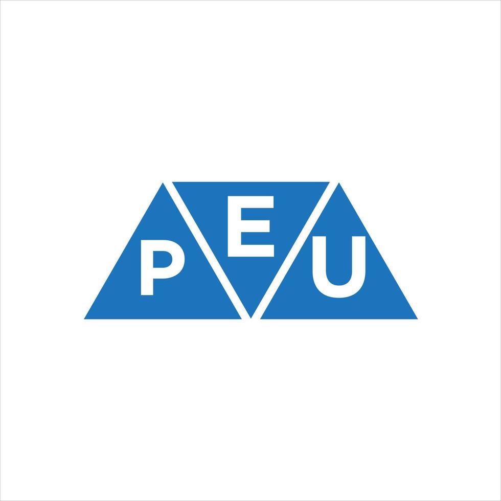epu triangel form logotyp design på vit bakgrund. epu kreativ initialer brev logotyp begrepp. vektor