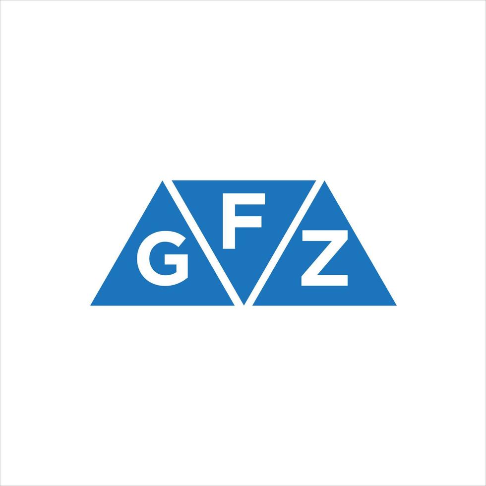 fgz-Dreiecksform-Logo-Design auf weißem Hintergrund. fgz kreative Initialen schreiben Logo-Konzept. vektor