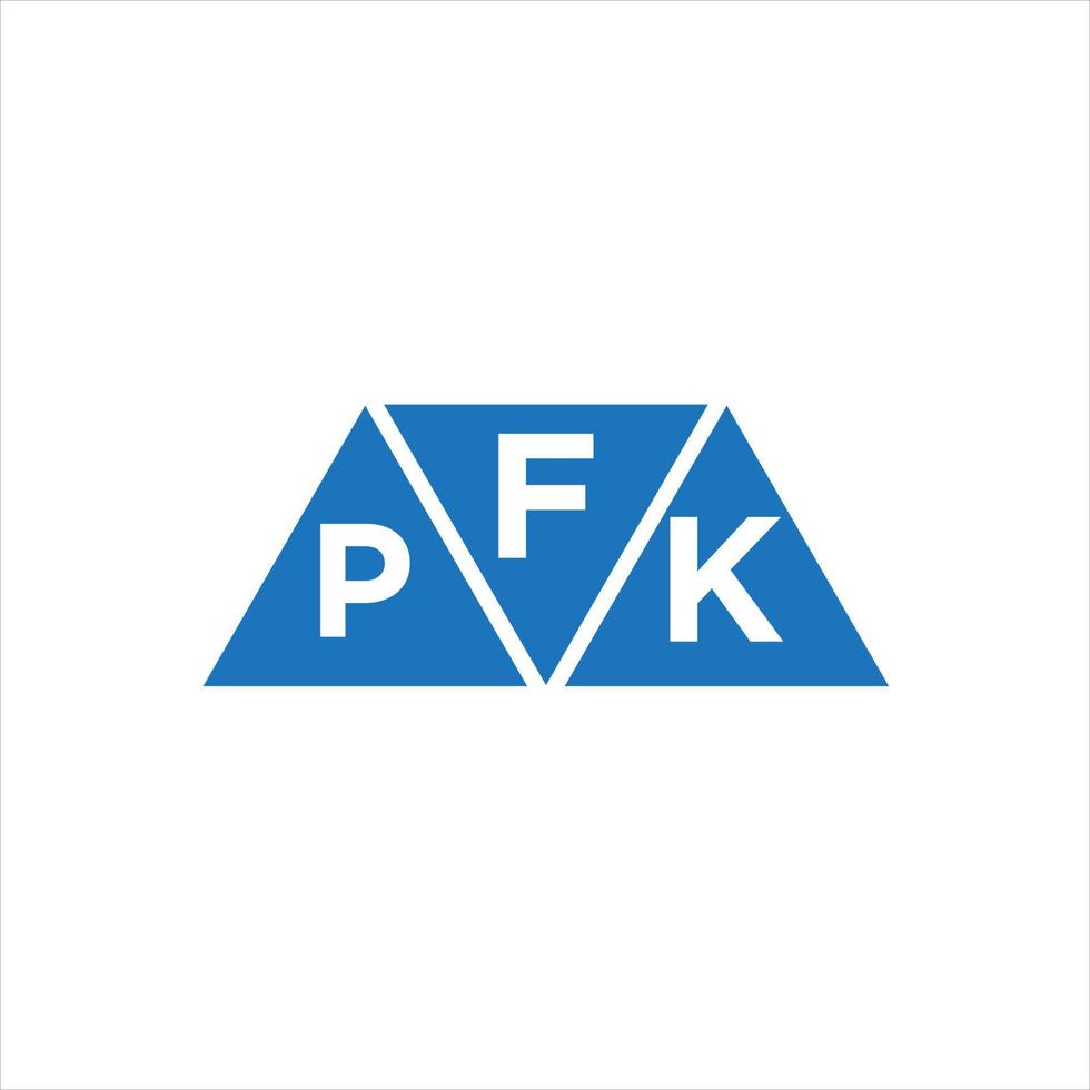 fpk triangel form logotyp design på vit bakgrund. fpk kreativ initialer brev logotyp begrepp. vektor