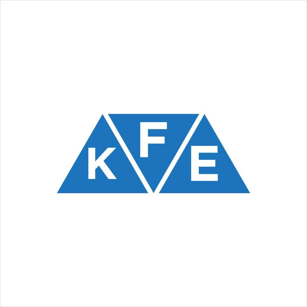 fke triangel form logotyp design på vit bakgrund. fke kreativ initialer brev logotyp begrepp. vektor