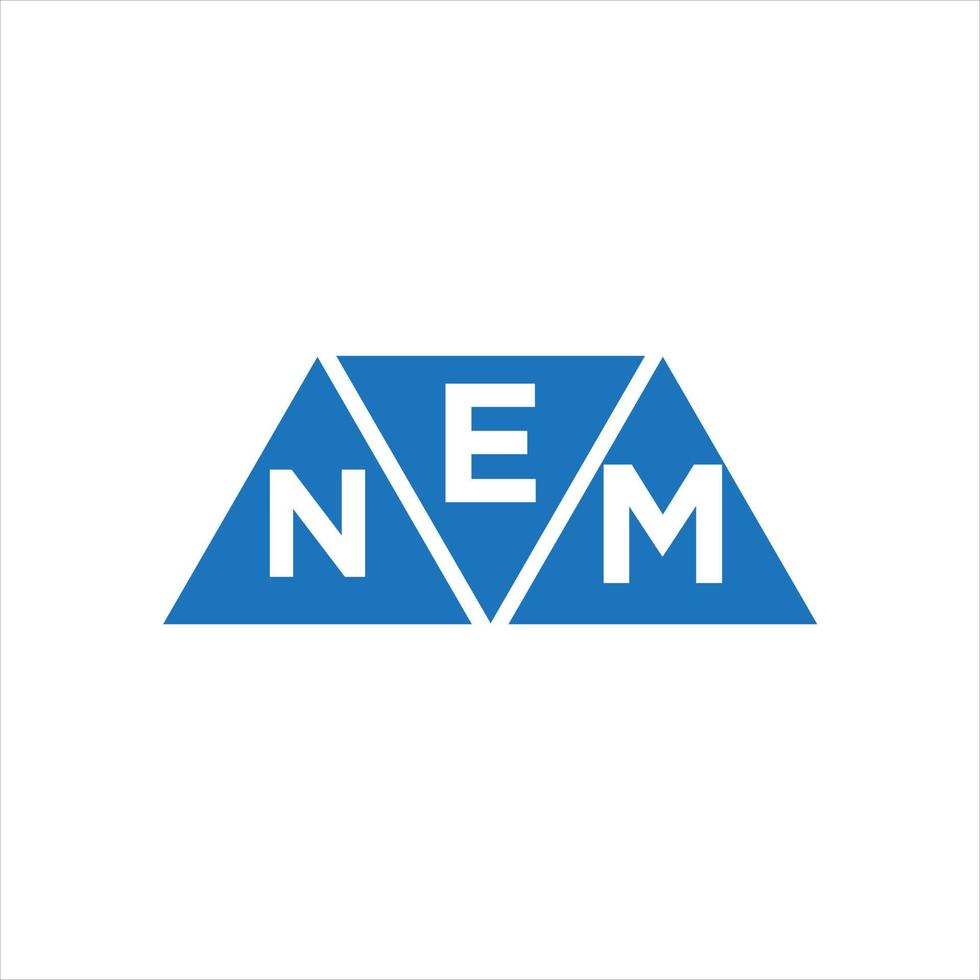 ENM-Dreiecksform-Logo-Design auf weißem Hintergrund. enm kreative Initialen schreiben Logo-Konzept. vektor