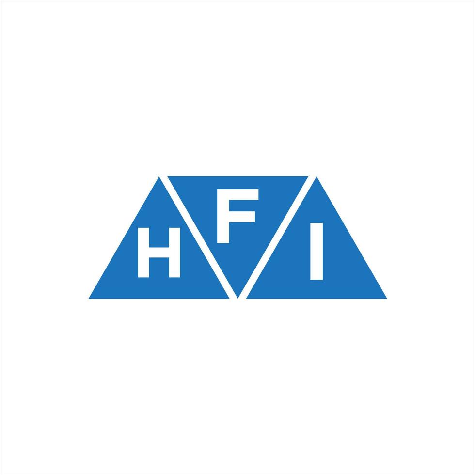 fhi triangel form logotyp design på vit bakgrund. fhi kreativ initialer brev logotyp begrepp. vektor