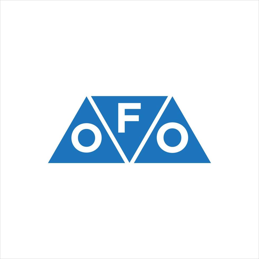 foo triangel form logotyp design på vit bakgrund. foo kreativ initialer brev logotyp begrepp. vektor