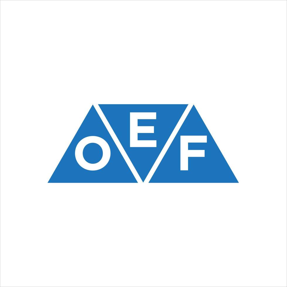 eof Dreiecksform-Logo-Design auf weißem Hintergrund. eof kreative Initialen schreiben Logo-Konzept. vektor