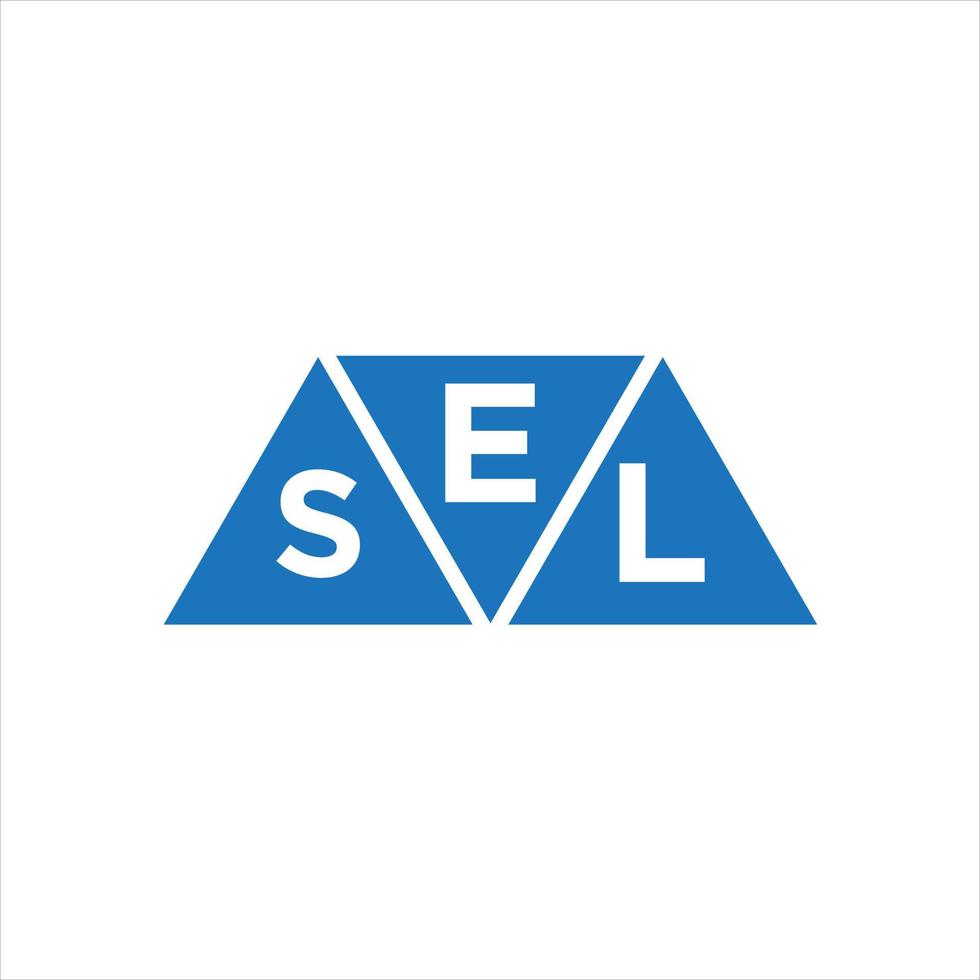 ESL-Dreiecksform-Logo-Design auf weißem Hintergrund. esl kreatives Initialen-Buchstaben-Logo-Konzept. vektor