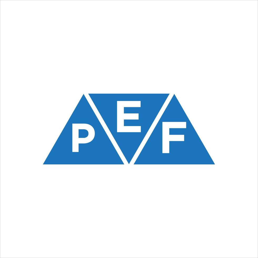 epf triangel form logotyp design på vit bakgrund. epf kreativ initialer brev logotyp begrepp. vektor