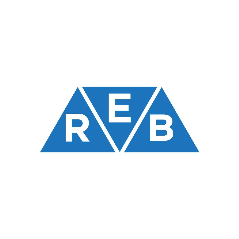 erb triangel form logotyp design på vit bakgrund. erb kreativ initialer brev logotyp begrepp. vektor