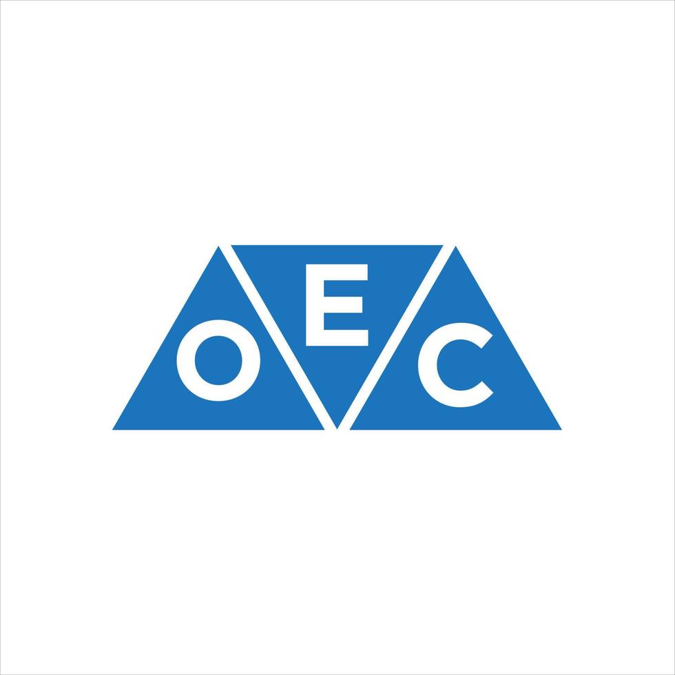 eoc triangel form logotyp design på vit bakgrund. eoc kreativ initialer brev logotyp begrepp. vektor