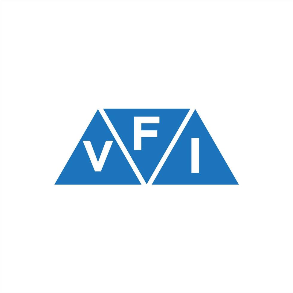 fvi Dreiecksform-Logo-Design auf weißem Hintergrund. fvi kreatives Initialen-Buchstaben-Logo-Konzept. vektor