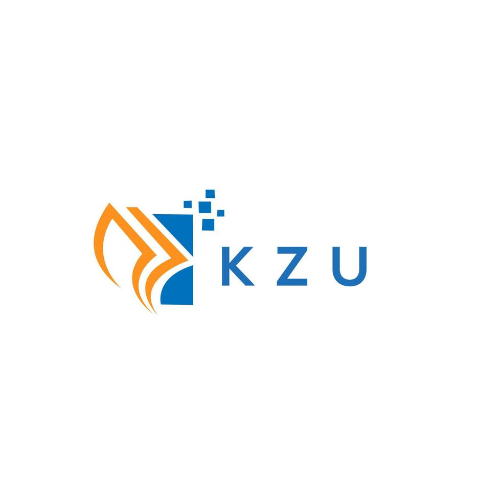 kzu-Kreditreparatur-Buchhaltungslogodesign auf weißem Hintergrund. kzu kreative initialen wachstumsdiagramm brief logo konzept. kzu Business Finance-Logo-Design. vektor