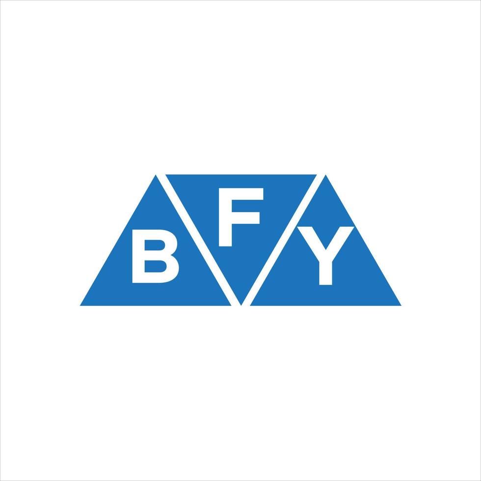 fby triangel form logotyp design på vit bakgrund. fby kreativ initialer brev logotyp begrepp. vektor