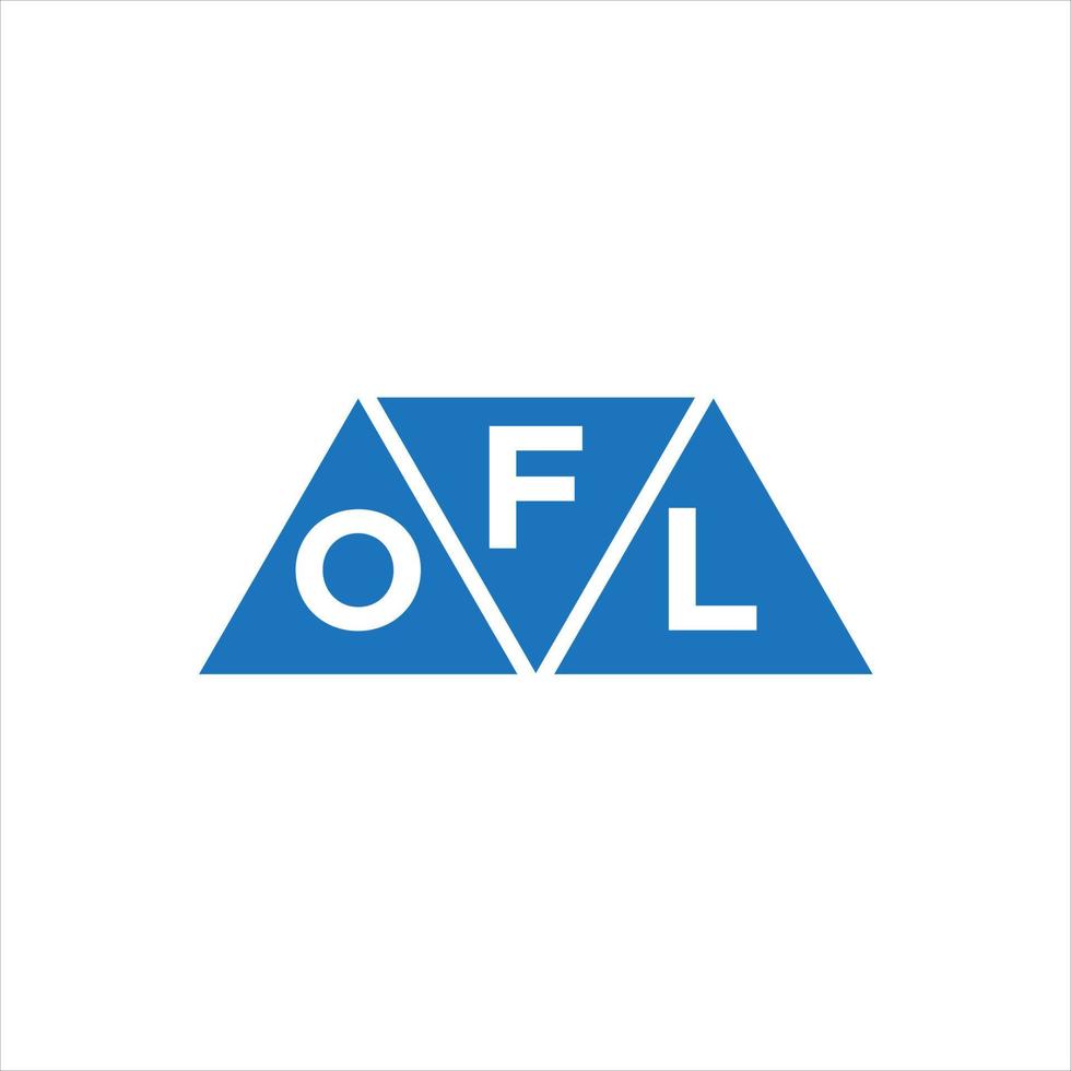 fol-Dreiecksform-Logo-Design auf weißem Hintergrund. fol kreative Initialen schreiben Logo-Konzept. vektor