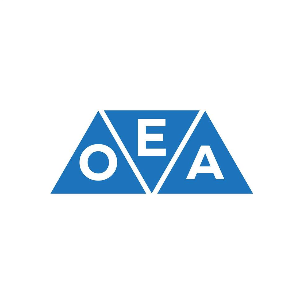 eoa triangel form logotyp design på vit bakgrund. eoa kreativ initialer brev logotyp begrepp. vektor