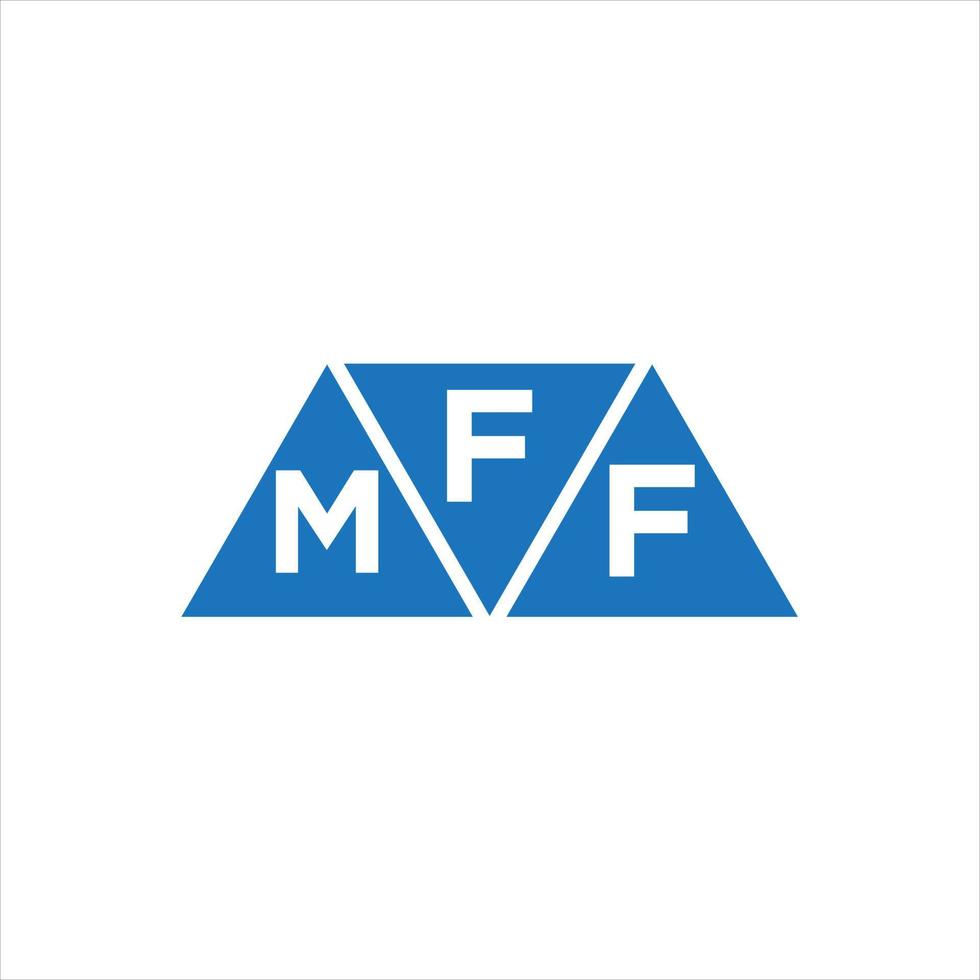 fmf Dreiecksform-Logo-Design auf weißem Hintergrund. fmf kreative Initialen schreiben Logo-Konzept. vektor