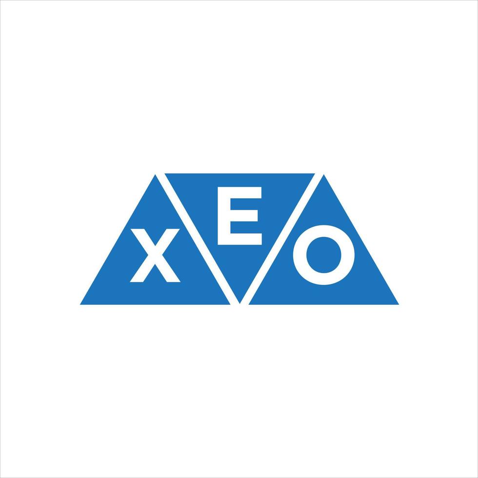 Exo-Dreieck-Logo-Design auf weißem Hintergrund. exo kreatives Initialen-Buchstaben-Logo-Konzept. vektor