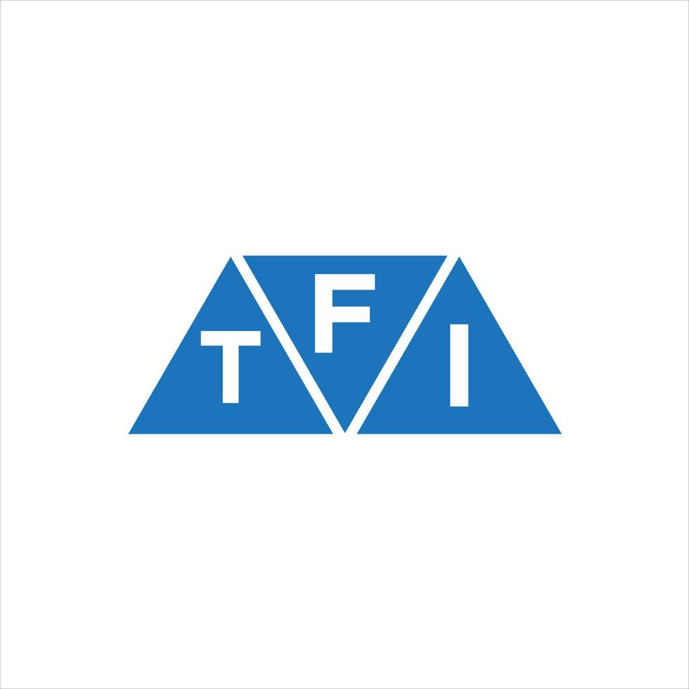 fti triangel form logotyp design på vit bakgrund. fti kreativ initialer brev logotyp begrepp. vektor