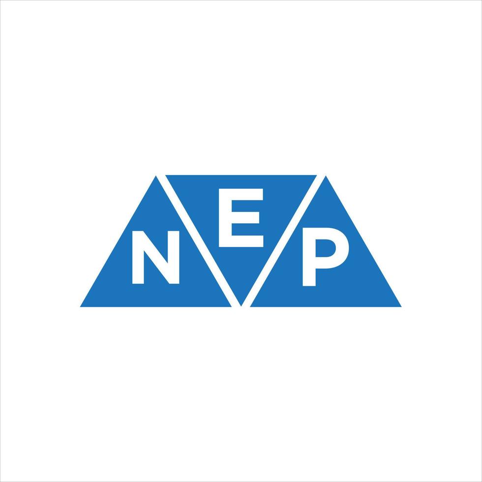 ENP-Dreiecksform-Logo-Design auf weißem Hintergrund. enp kreative Initialen schreiben Logo-Konzept. vektor