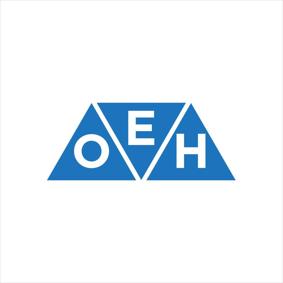 eoh triangel form logotyp design på vit bakgrund. eoh kreativ initialer brev logotyp begrepp. vektor