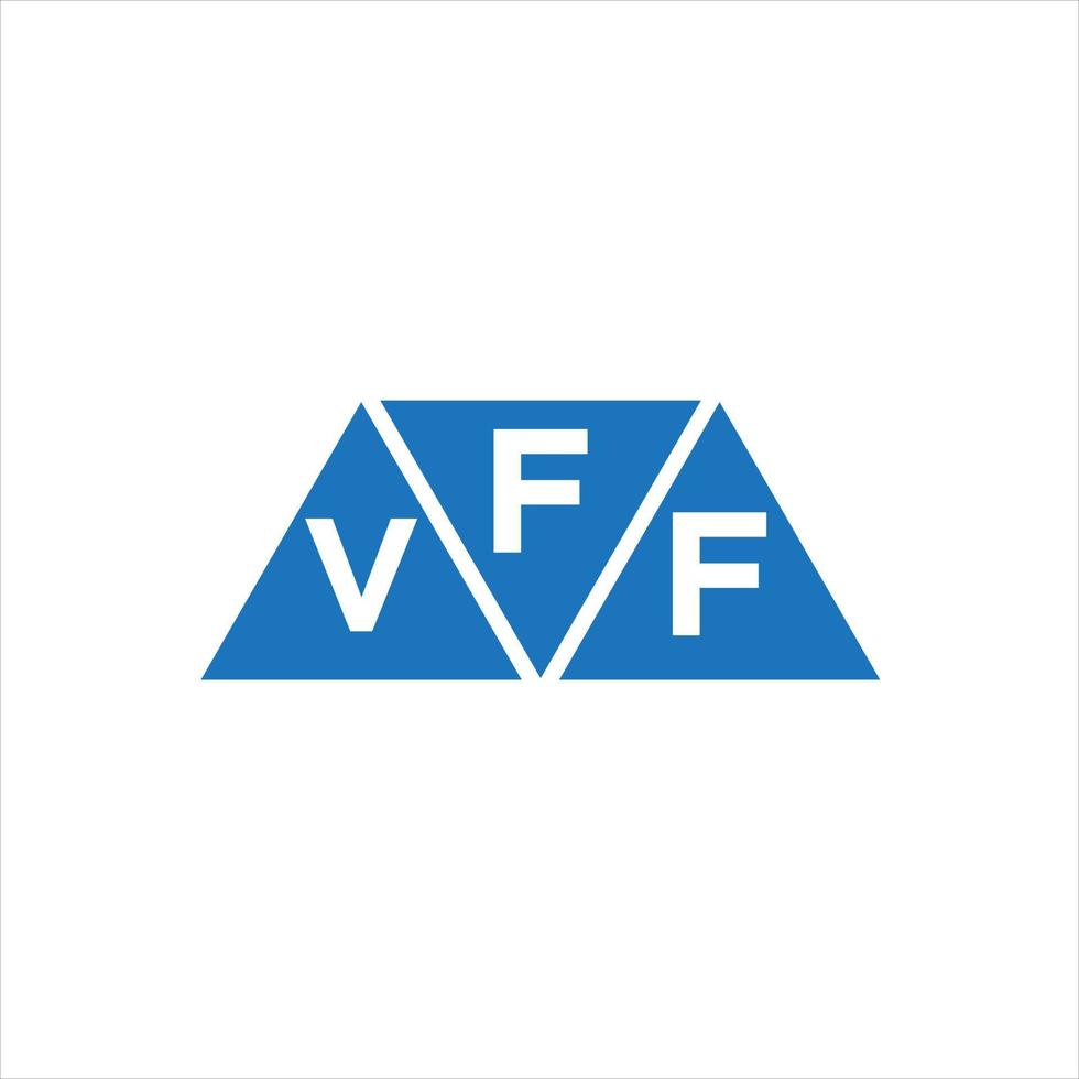 fvf triangel form logotyp design på vit bakgrund. fvf kreativ initialer brev logotyp begrepp. vektor