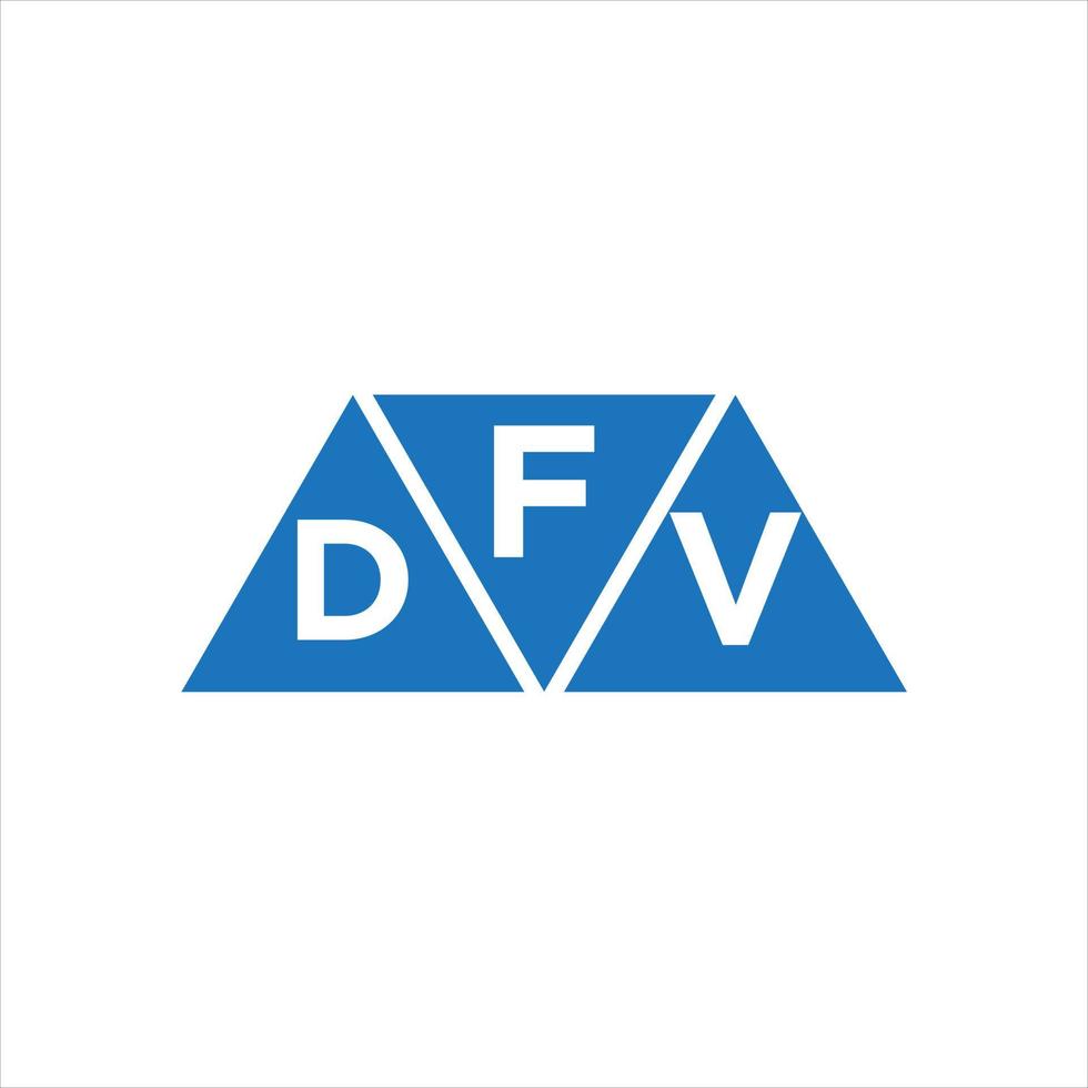 fdv-Dreiecksform-Logo-Design auf weißem Hintergrund. fdv kreative Initialen schreiben Logo-Konzept. vektor