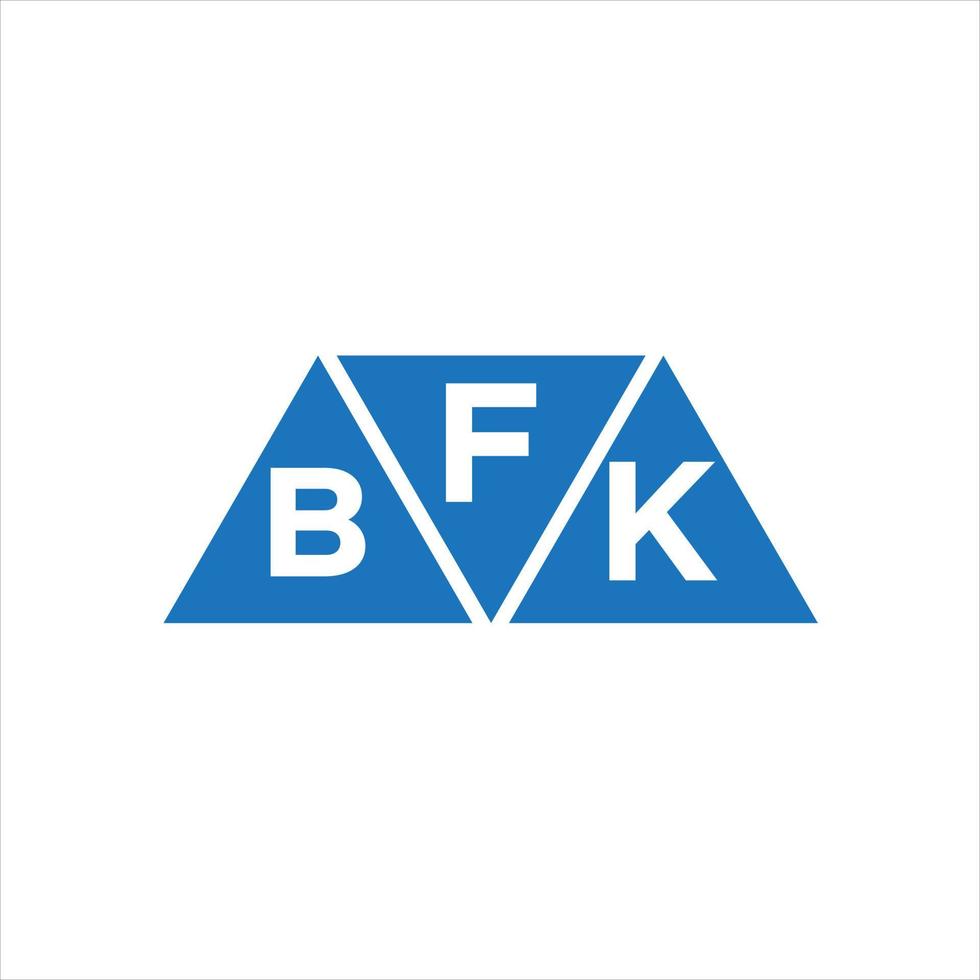 fbk triangel form logotyp design på vit bakgrund. fbk kreativ initialer brev logotyp begrepp. vektor