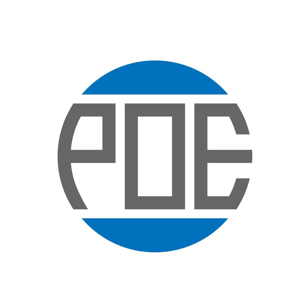 poe brev logotyp design på vit bakgrund. poe kreativ initialer cirkel logotyp begrepp. poe brev design. vektor