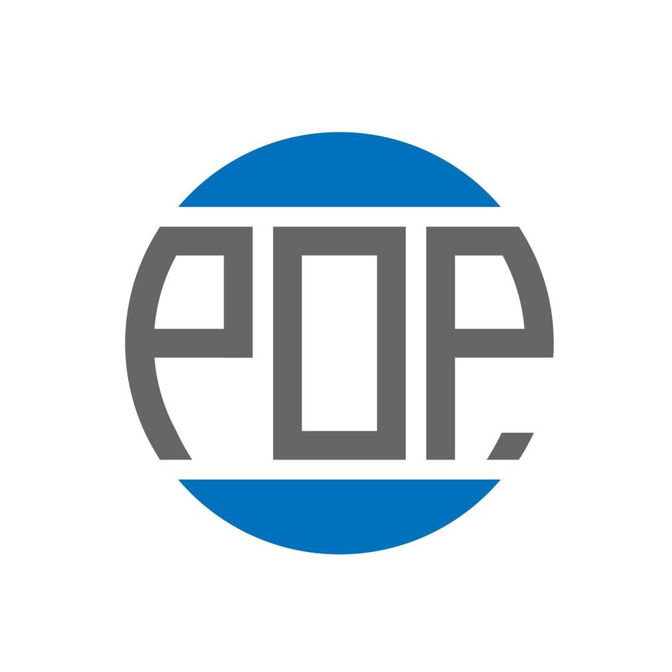 Pop-Brief-Logo-Design auf weißem Hintergrund. Pop kreative Initialen Kreis Logo-Konzept. Pop-Buchstaben-Design. vektor