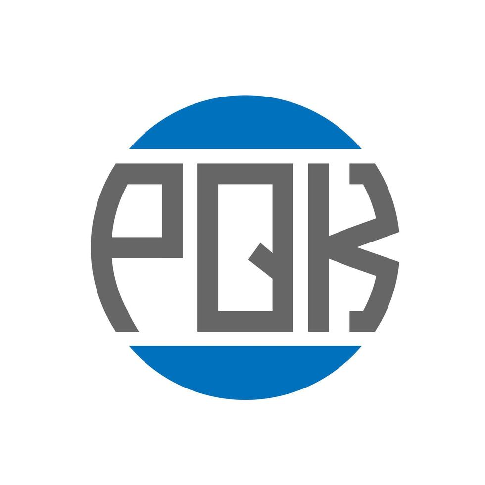 pqk-Buchstaben-Logo-Design auf weißem Hintergrund. pqk kreative Initialen Kreis Logo-Konzept. pqk Briefgestaltung. vektor
