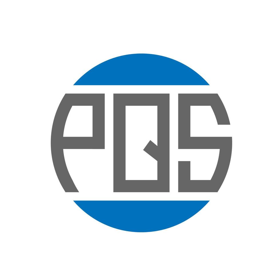 pqs brev logotyp design på vit bakgrund. pqs kreativ initialer cirkel logotyp begrepp. pqs brev design. vektor