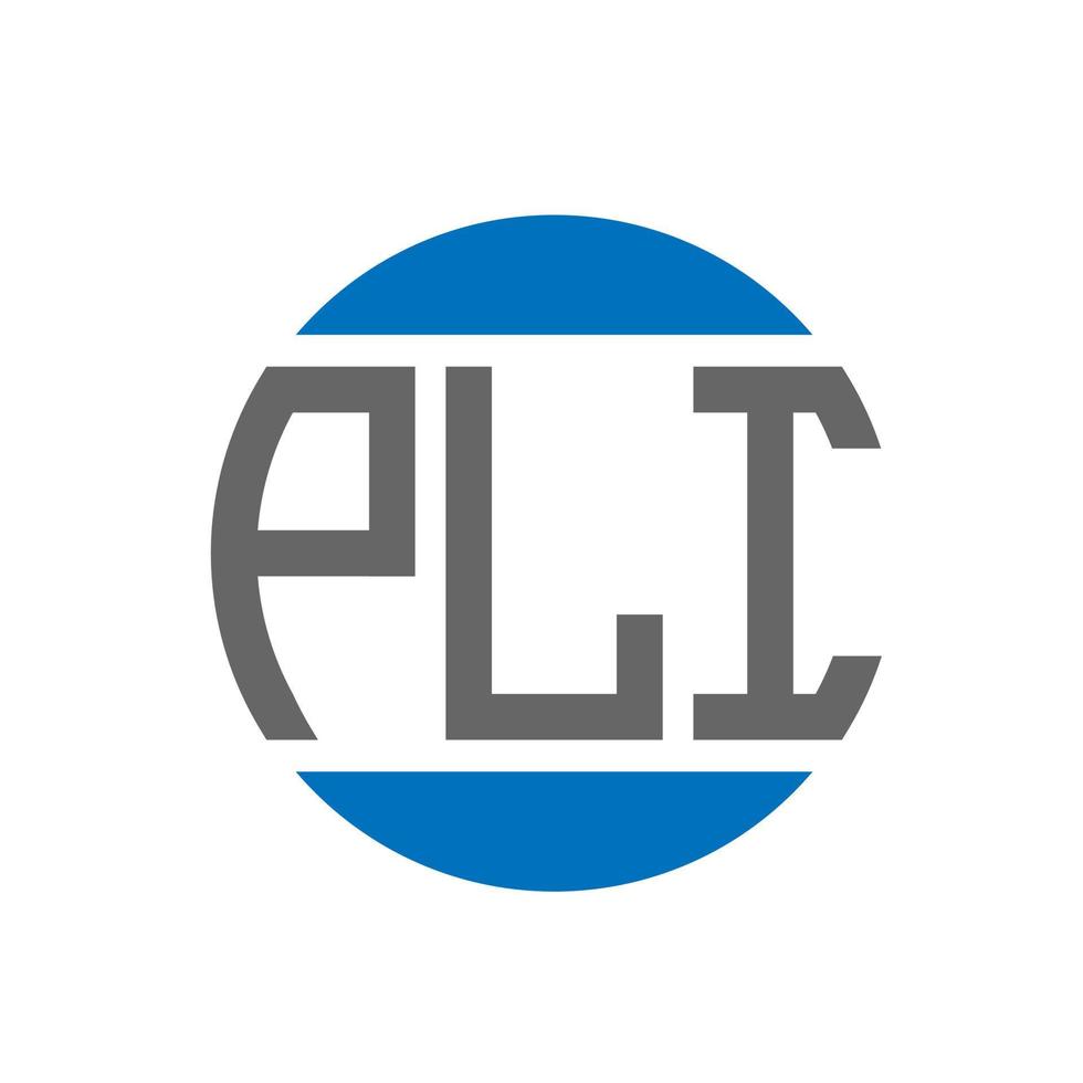 Pli-Brief-Logo-Design auf weißem Hintergrund. pli kreative Initialen Kreis-Logo-Konzept. pli Briefgestaltung. vektor