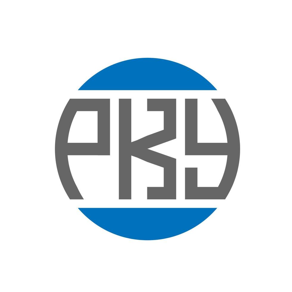 pky-Buchstaben-Logo-Design auf weißem Hintergrund. pky kreative Initialen Kreis-Logo-Konzept. pky Briefdesign. vektor