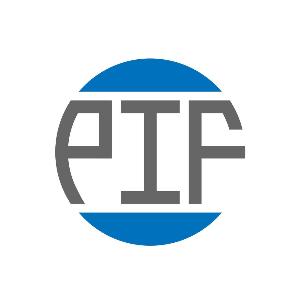 PIF-Brief-Logo-Design auf weißem Hintergrund. pif kreative Initialen Kreis-Logo-Konzept. PIF-Buchstaben-Design. vektor