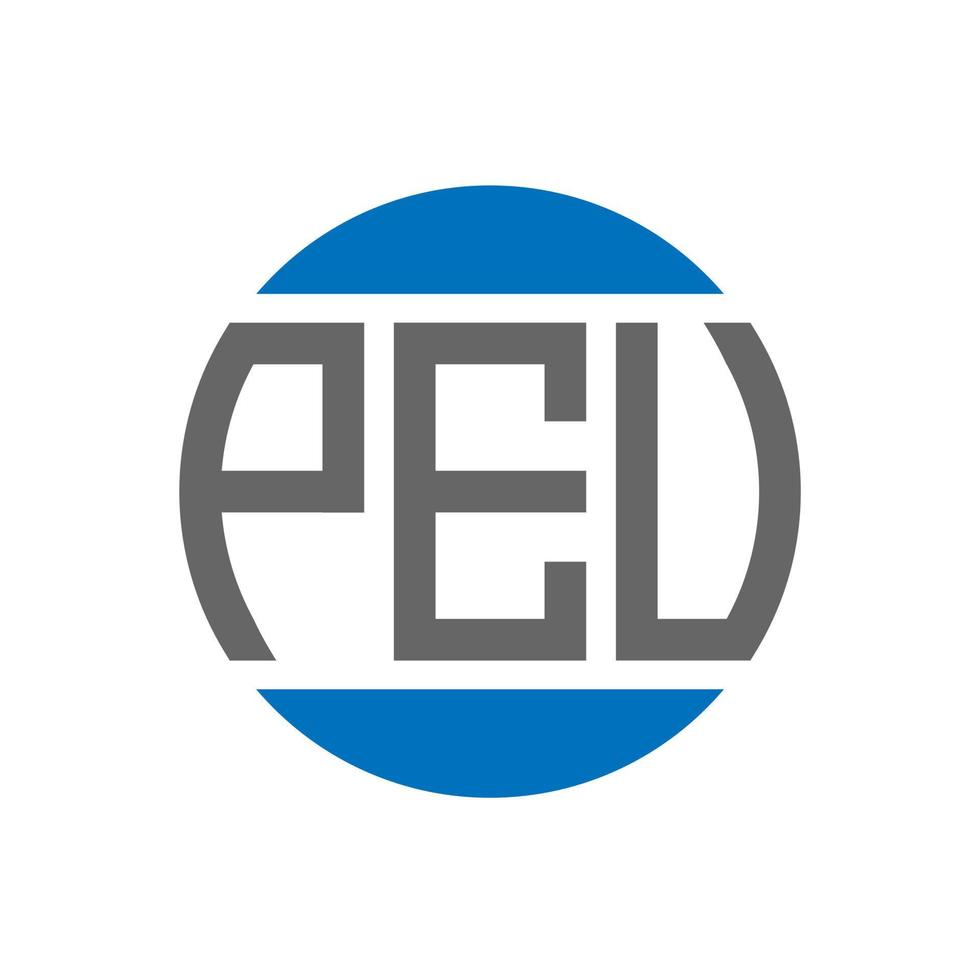 peu brev logotyp design på vit bakgrund. peu kreativ initialer cirkel logotyp begrepp. peu brev design. vektor