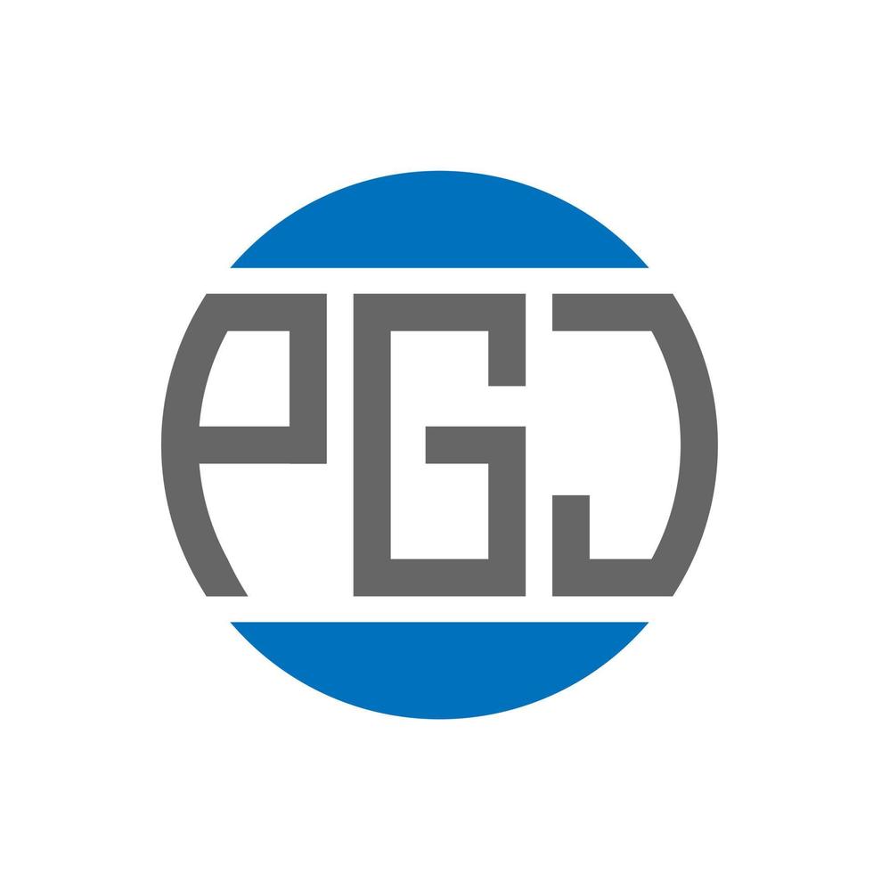 pgj-Buchstaben-Logo-Design auf weißem Hintergrund. pgj kreative initialen kreis logokonzept. pgj Briefgestaltung. vektor
