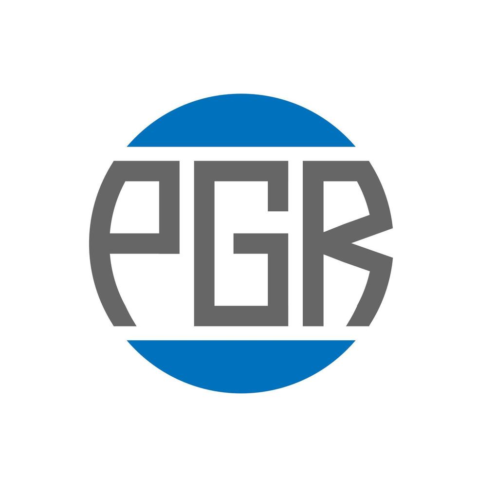 pgr-Brief-Logo-Design auf weißem Hintergrund. pgr kreative initialen kreis logokonzept. pgr Briefgestaltung. vektor