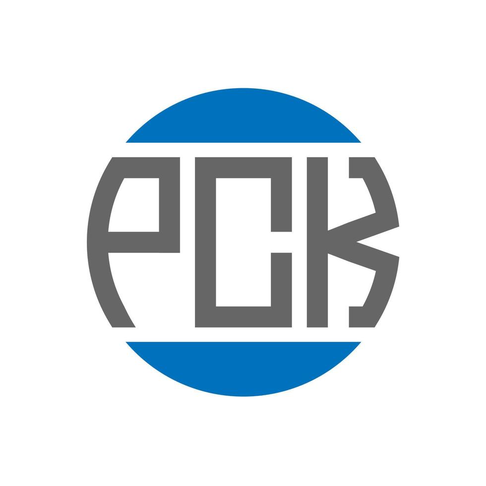 Pck-Brief-Logo-Design auf weißem Hintergrund. Pck kreative Initialen Kreis Logo-Konzept. Pck-Buchstaben-Design. vektor