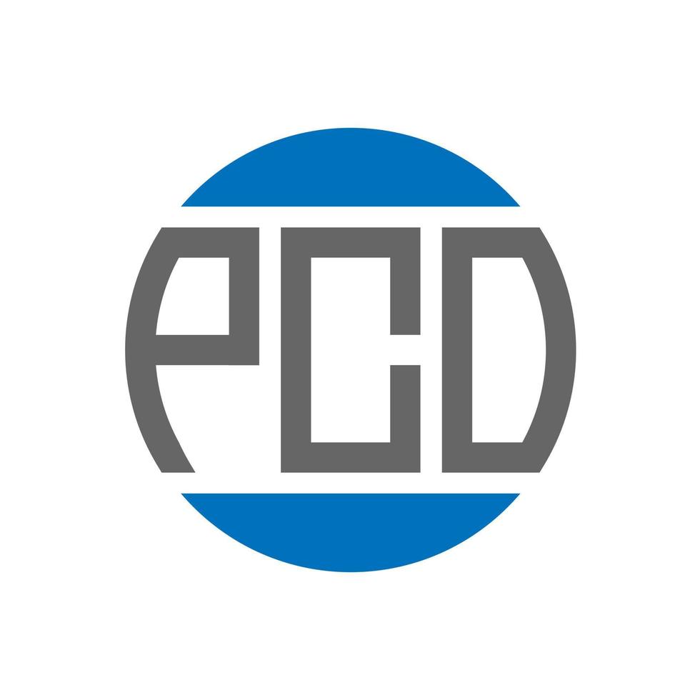 pco-Buchstaben-Logo-Design auf weißem Hintergrund. pco kreative Initialen Kreis Logo-Konzept. pco-Briefgestaltung. vektor