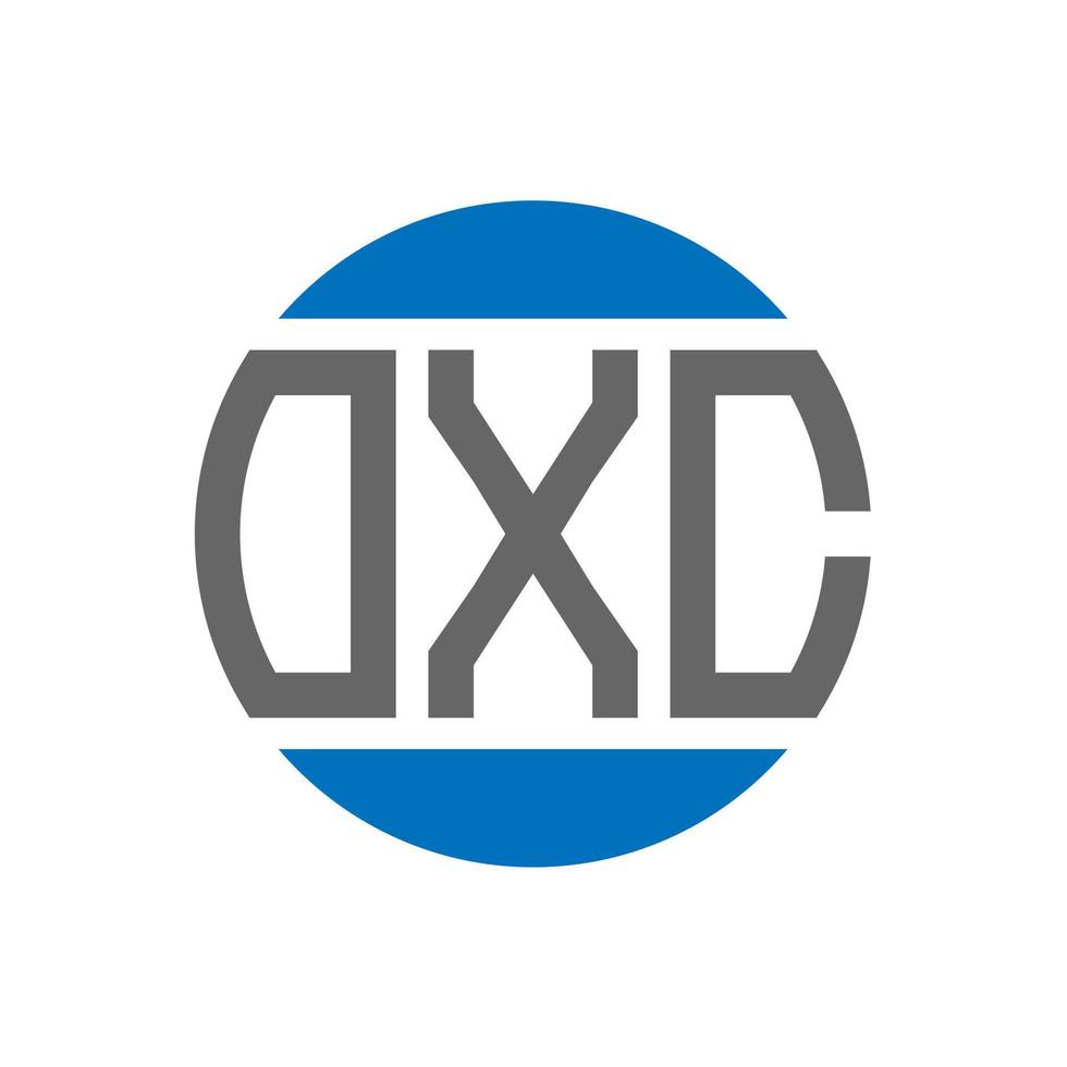 oxc brev logotyp design på vit bakgrund. oxc kreativ initialer cirkel logotyp begrepp. oxc brev design. vektor