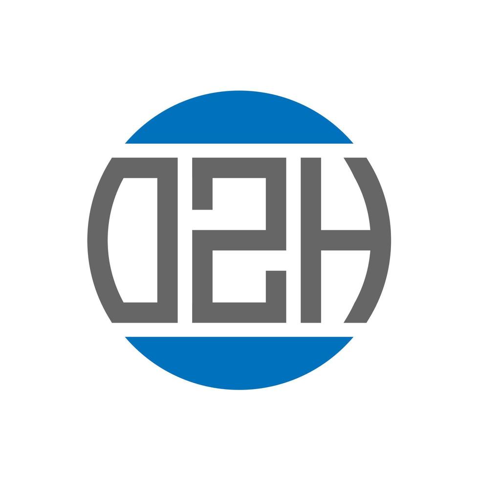 Ozh-Brief-Logo-Design auf weißem Hintergrund. ozh creative initials circle logo-konzept. oz Briefgestaltung. vektor