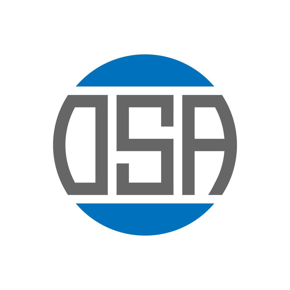 osa brev logotyp design på vit bakgrund. osa kreativ initialer cirkel logotyp begrepp. osa brev design. vektor